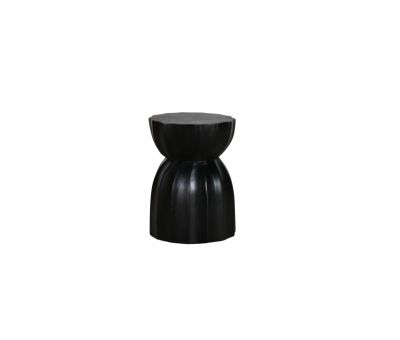 Wooden stool in black finish 