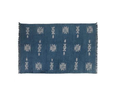 blue cotton rug naksha collection 