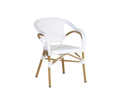 white pvc brioche armchair 