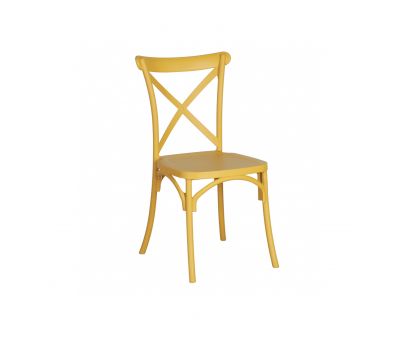 PVC cross back dining chair 