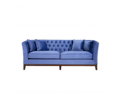 Persian blue velvet sofa 