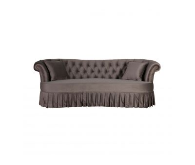 Classic style sofa with pleated skirt