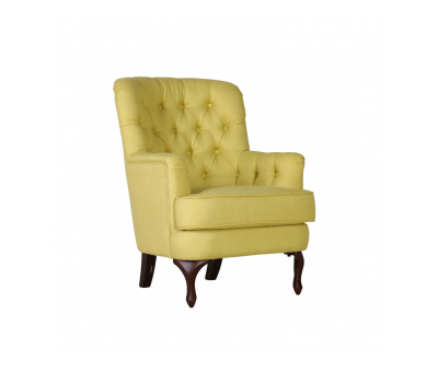 upholstered armchair with buttoned detail 