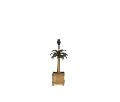 bronze metal lamp base palm tree