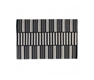 NAKSHA RUG BLACK AND WHITE STRIPE