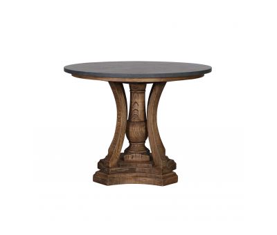 Old Elm round table with stone top Château Collection