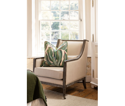 Wooden frame french style chair with castors