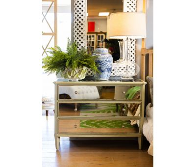 Opulent mirrored chest of drawers 