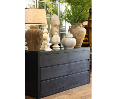 Arman burnt oak chest of drawers