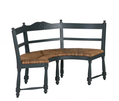 blue-grey Farmhouse corner bench Bramble collection 