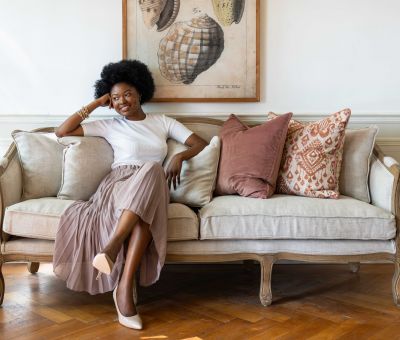 French style sofa with wooden frame