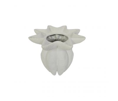 block and chisel white ceramic vase 