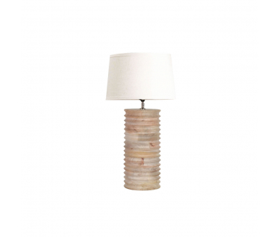 wooden lamp base with ridges