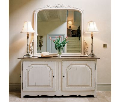 Block & Chisel flat white weathered oak sideboard