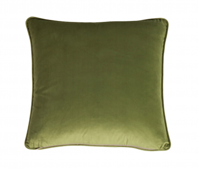 Linen flower cushion with velvet backing.