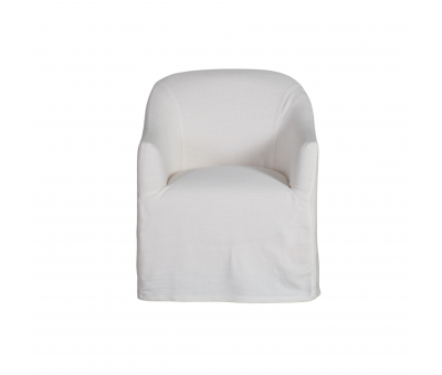 Small slipcover tub chair 
