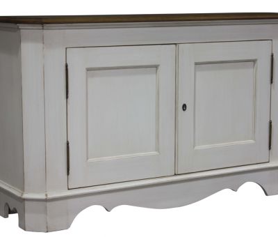 Block & Chisel antique weathered oak cupboard with antique white base