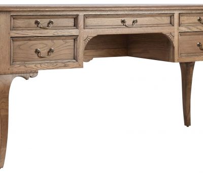 Block & Chisel solid antique weathered oak writing table