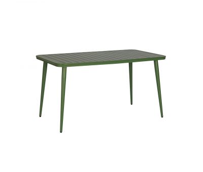 Block and chisel outdoor aluminium dining table