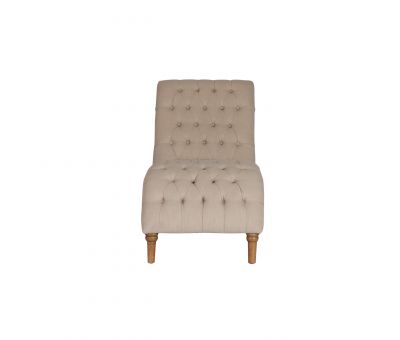 French style deep buttoned lounger 