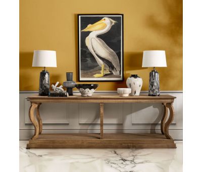 Pelican bird print with wooden frame 