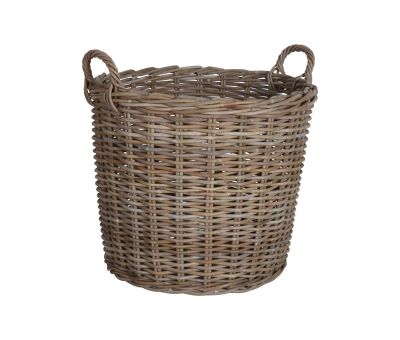 Kubu weave round basket with handles