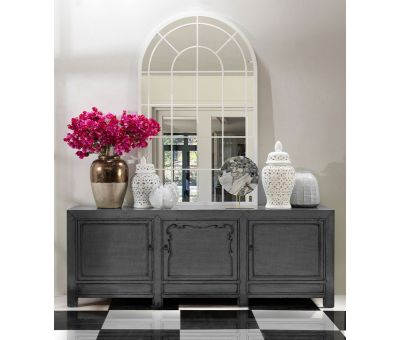 3 door painted lacquered sideboard with storage