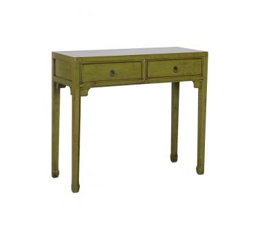 two drawer lacquered console 