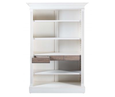 Block & Chisel antique white utility bookcase