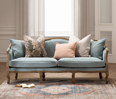 French style sofa with wooden frame