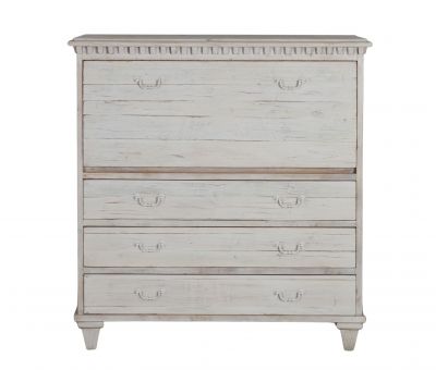 Whitewash bureau desk with storage chateau collection