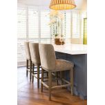 Upholstered modern counter stool