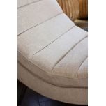 modern lounger upholstered in chenille fabric 