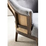 Deconstructed chair with wooden frame