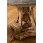 Old Elm round table with stone top Château Collection