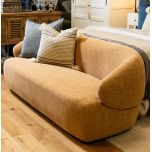 modern 3 seater sofa upholstered in chenille fabric