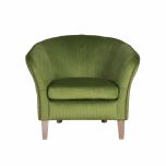 Fully upholstered velvet tub chair 