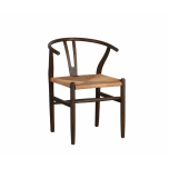wishbone dining chair with woven seat 