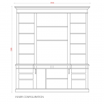 Block & Chisel weathered oak work station with a antique white finish