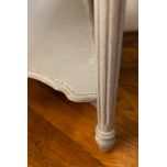 Block and chisel french style bedside table with shelf 