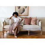 French style sofa with wooden frame