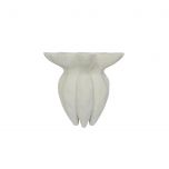 block and chisel white ceramic vase 