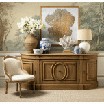 French style curved sideboard with storage