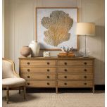 Wooden sideboard with 8 drawers