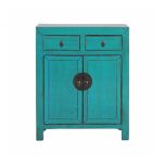 Painted cabinet with 2 doors and 2 drawers