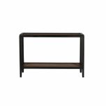 black console with rattan inlay