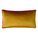 Block & Chisel yellow cushion oblong pink piping 