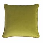 Colourful budgie cushion with green velvet backing 