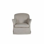 Linen slipcover tub chair 