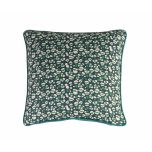 Block and chisel scatter cushion with velvet backing and piping